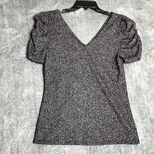 NWT V neckline front and back Short Sleeve Sweater, Express Size Medium